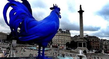 Blue cockerel takes the stage on the Fourth Plinth