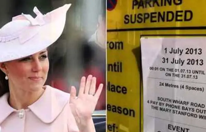 Hospital parking bays reserved for Kate Middleton