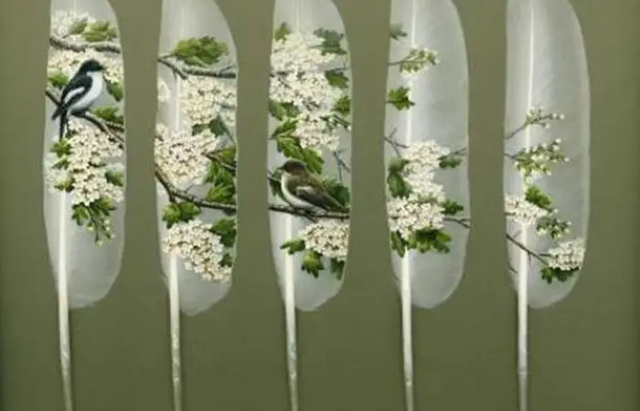 Ian Davie - feather art
