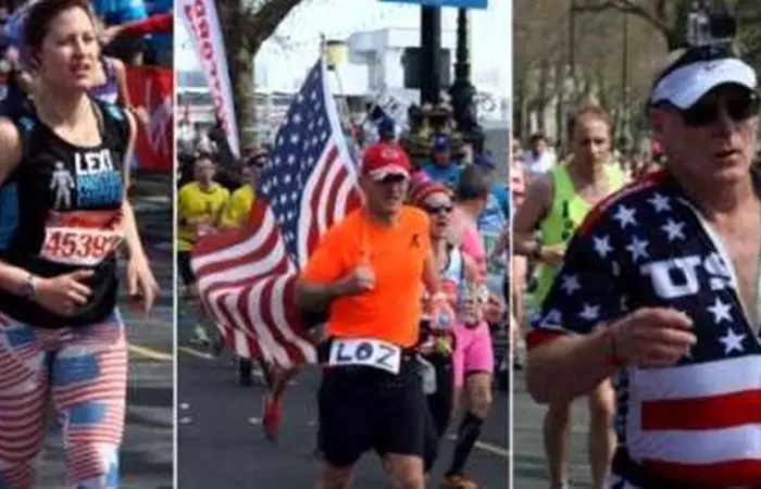 London Marathon runners pay tribute to Boston