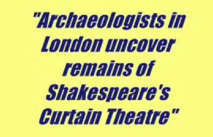 Shakespeare's Curtain Theatre found