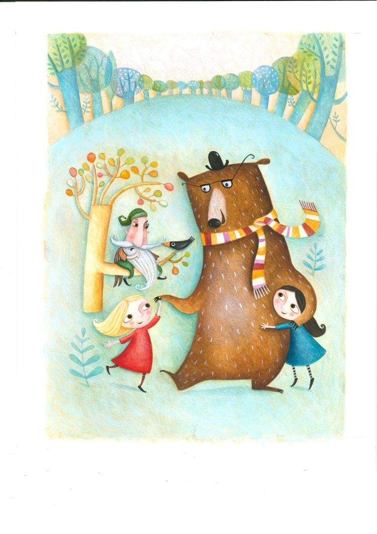 Snow White Rose Red Bear Brown