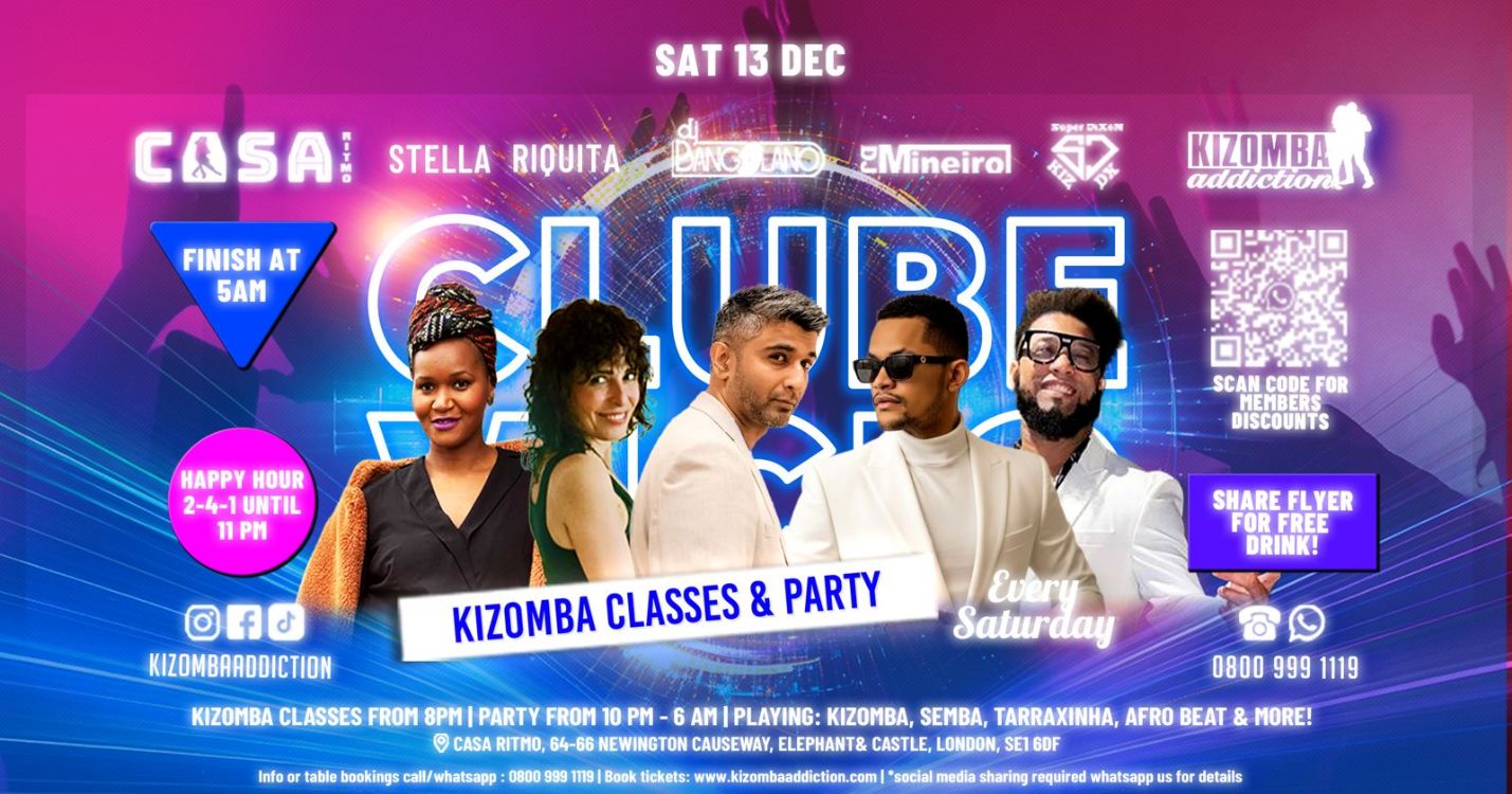 ðŸŽ¶ ðŸŽ‰ London's No.1 Kizomba Party: Clube Vicio