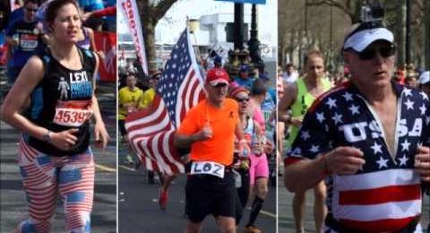 London Marathon runners pay tribute to Boston